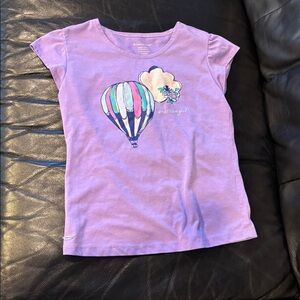 American Girl Purple Hot Air Balloon Cropped Pajama set